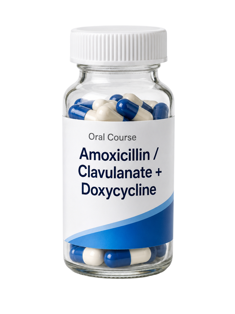 Amoxicillin/Clavulanate + Doxycycline — Cápsula